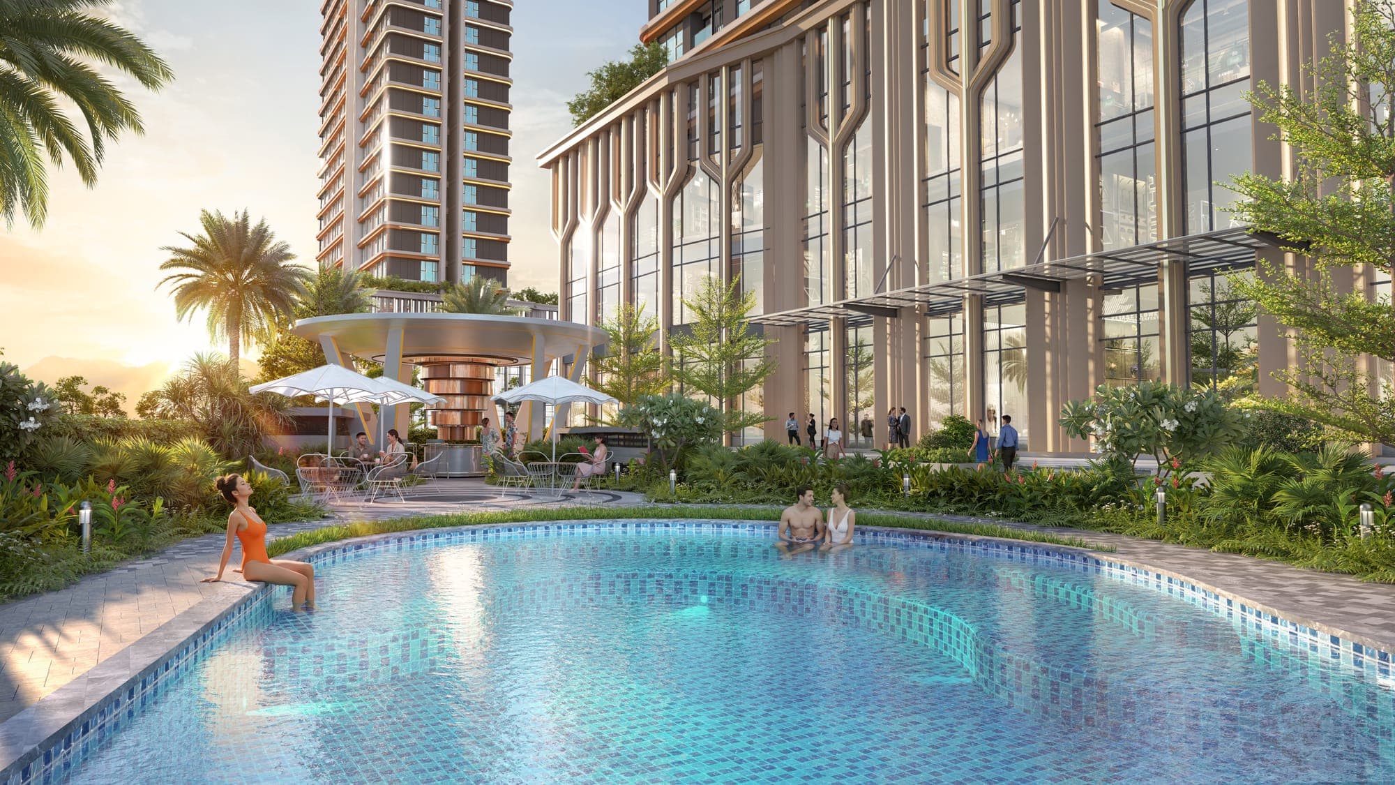 Hồ bơi resort – tiện ích Capital Square Đà Nẵng