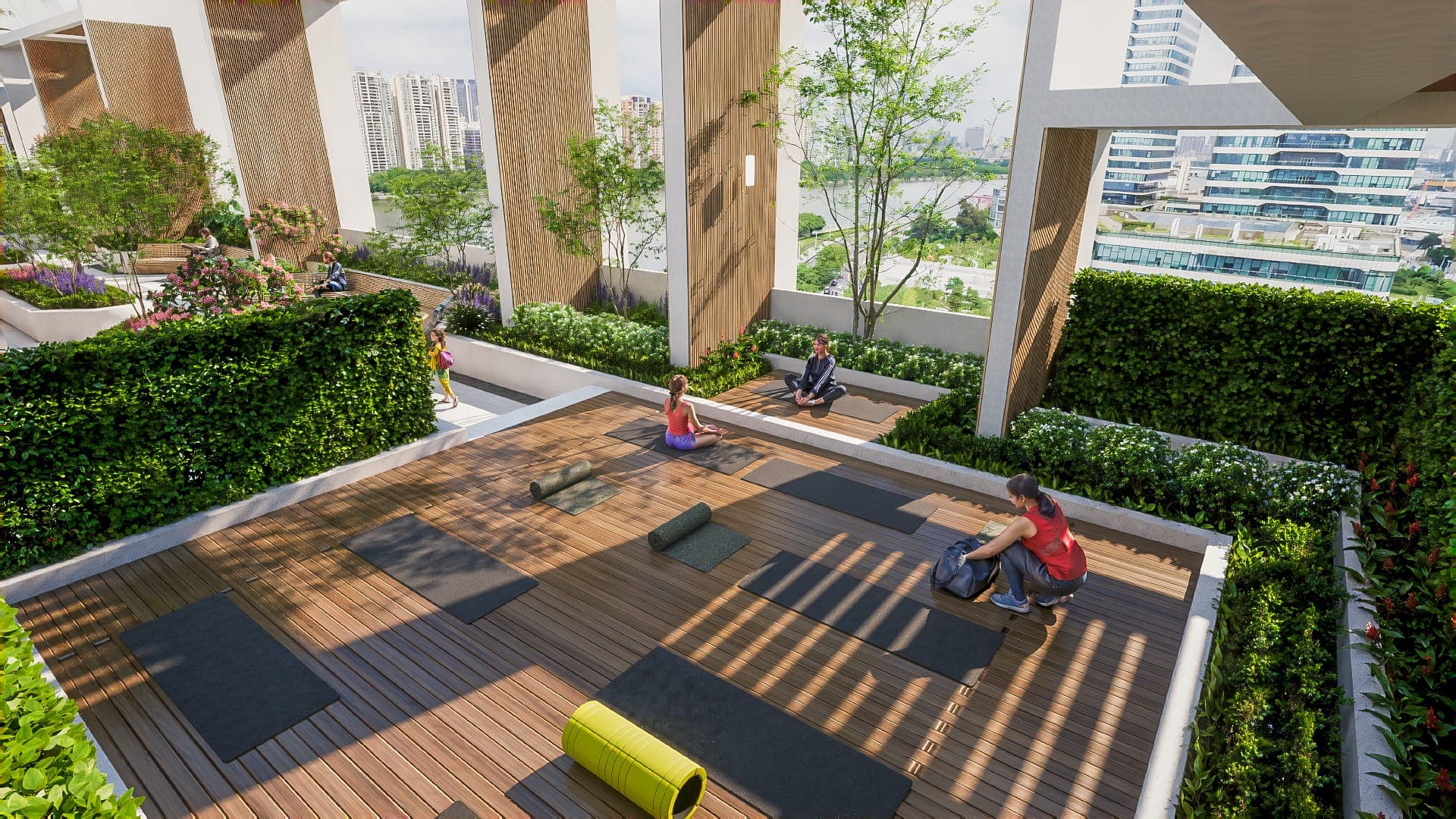 Sàn yoga ngoài trời – tiện ích Capital Square Đà Nẵng