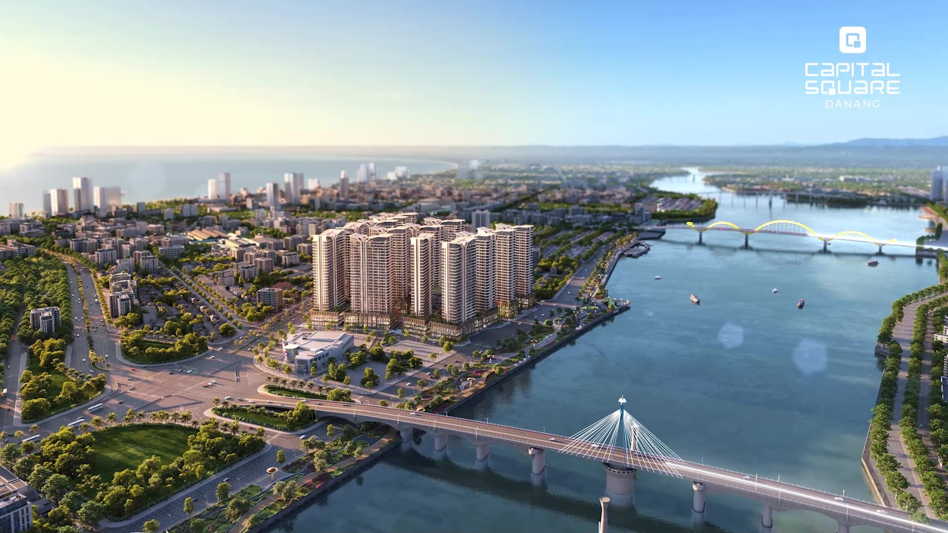 Phối cảnh 3D Capital Square bên sông Hàn, Đà Nẵng